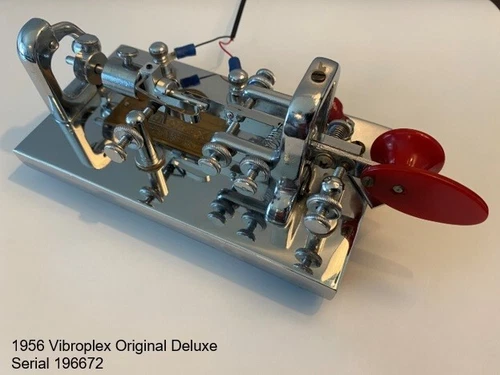 1956 Vibroplex Original Deluxe bug CW Morse code Key