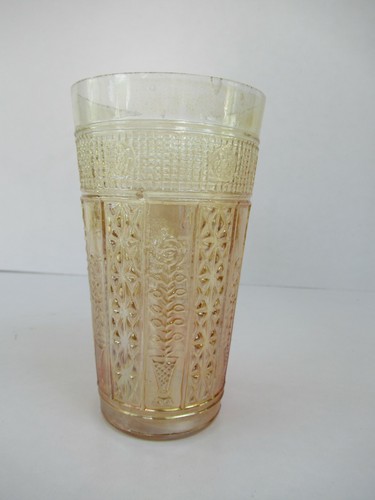 Antique Jain Indian Carnival Glass Tumblers Embroidered Panels With Rose "F023 - Picture 2 of 6