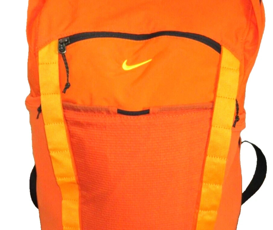 Nike Hike Backpack Travel Bag Safety Orange Black Atomic Green 27L
