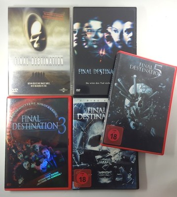 Final Destination 1+2+3+4+5 (DVD) Gebr. - Teil 4 in 3D+2D inkl. vier 3D Brillen