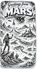 10 ozt 999 Fine Silver Art Bar - GREETINGS FROM MARS - ADAMO 65.42 per troy oz