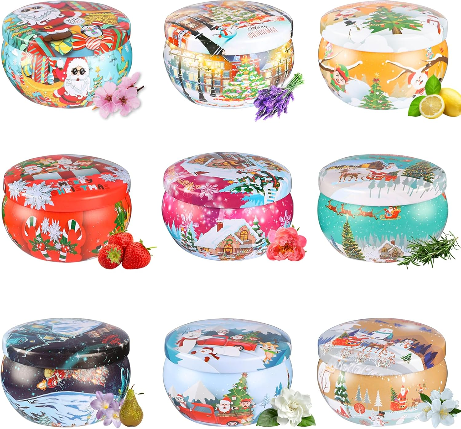 Candles Gifts for Women, Scented Candle Set 9 Bulk Small Candles for Home Aromat-image