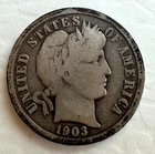 1903-O BARBER DIME PARTIAL LIBERTY NICE RARE COIN  ***** TAKE A LQQK *****#1A