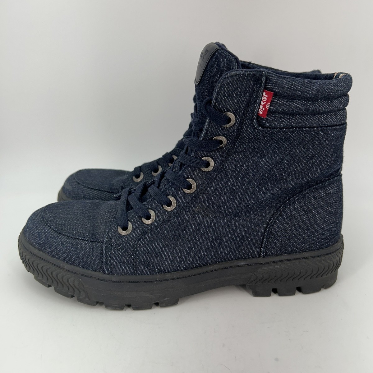 Levi\'s Men\'s Blue Denim Lace Up Classic Ankle Combat Boot Size US 10 Levi main image 4