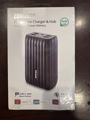 Zendure X6 20 100mAh Portable Charger & 5-Port USB Hub (45W Power Delivery) New