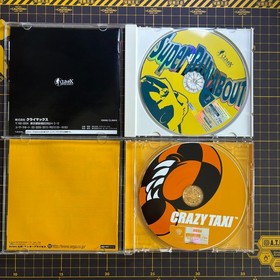 Lot 2 Crazy Taxi Super Runabout Sega Dreamcast Japanese Complete CIB Manual