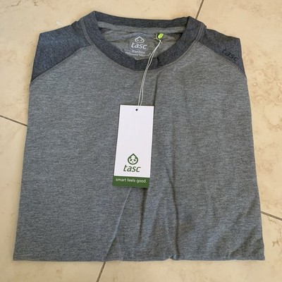 Tasc Performance Mosotech Carrollton Fitness Tee Shirt Mens Small Heather Gray