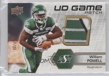 2021 Upper Deck CFL UD Game Jersey Patch 17/25 William Powell #UD-WP Patch h8y