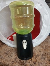 Tabletop Water Dispenser 2L 14in Tall Yellow Black Plastic New
