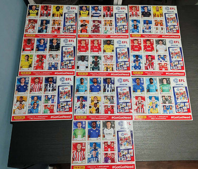 Panini EFL 2025/26 Stickerbögen x 10 verschiedene - 60 Sticker