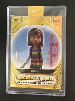 2025 Pixar Gold 1/1 Riley Inside Out Global Tour Encased Card GT-7