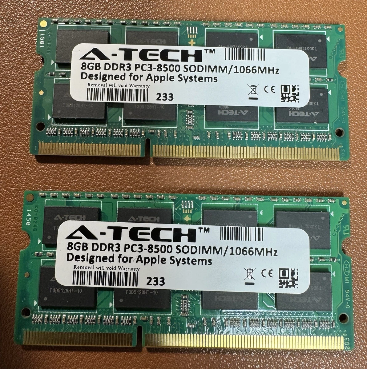 PC3-8500 (DDR3-1066) Memory (RAM) 204 Pins Just Listed 2026