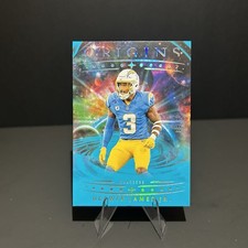 2025 Panini Origins #63 Derwin James Jr. JERSEY NUMBER Turquoise #3/50 Chargers