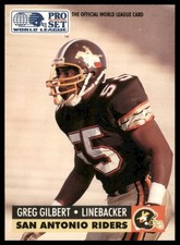 1991 Pro Set - World League Collectibles | Greg Gilbert #32 San Antonio Riders