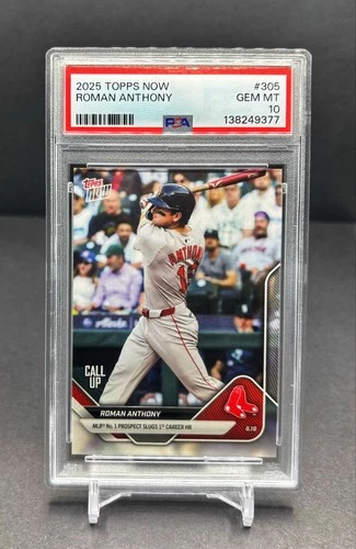 2025 Topps Now - ROMAN ANTHONY - Call Up 1st Career HR - Red Sox #305 PSA 10