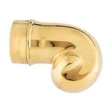 2" Dia. Polished Brass Scroll End Cap for 2" O.D. Tubing