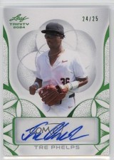 2024 Leaf Trinity Auto Green 24/25 Tre Phelps #BA-TP1 Auto 1h1