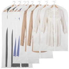 Hanging Garment Bag Covers, Zippered Closet Bags for Clothes 4 Sizes, 8 Pack 