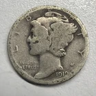 1919-D Mercury Dime - Actual Silver Coin  Same Day Shipping
