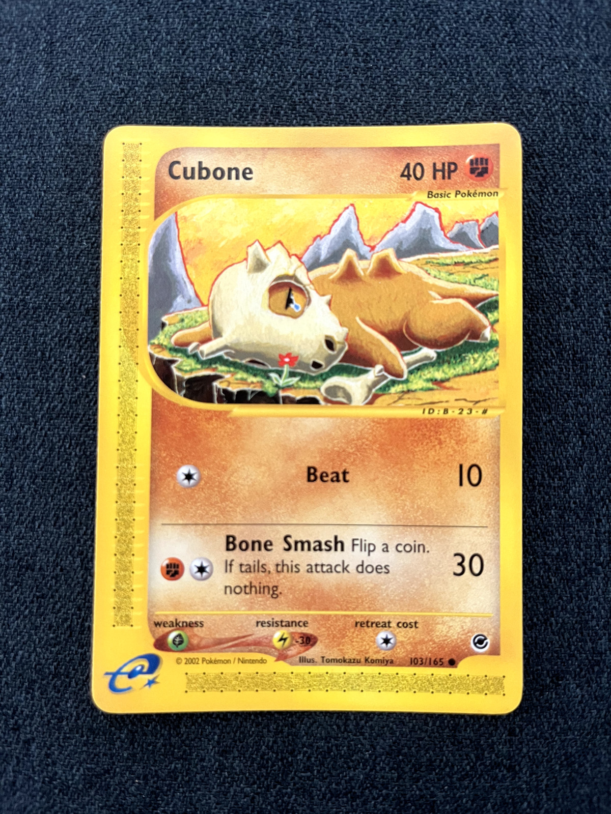 Pokemon TCG Cubone 103/165 Expedition Base Set Regular Near Mint - Excellent