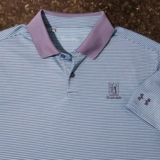 Under Armour TPC Scottsdale Heat Gear Striped Golf Stretch Performance Polo 