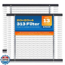 2-Pack Aprilaire 313 20x20x4 Filter MERV-13 for 1310 2310 3310 4300 models