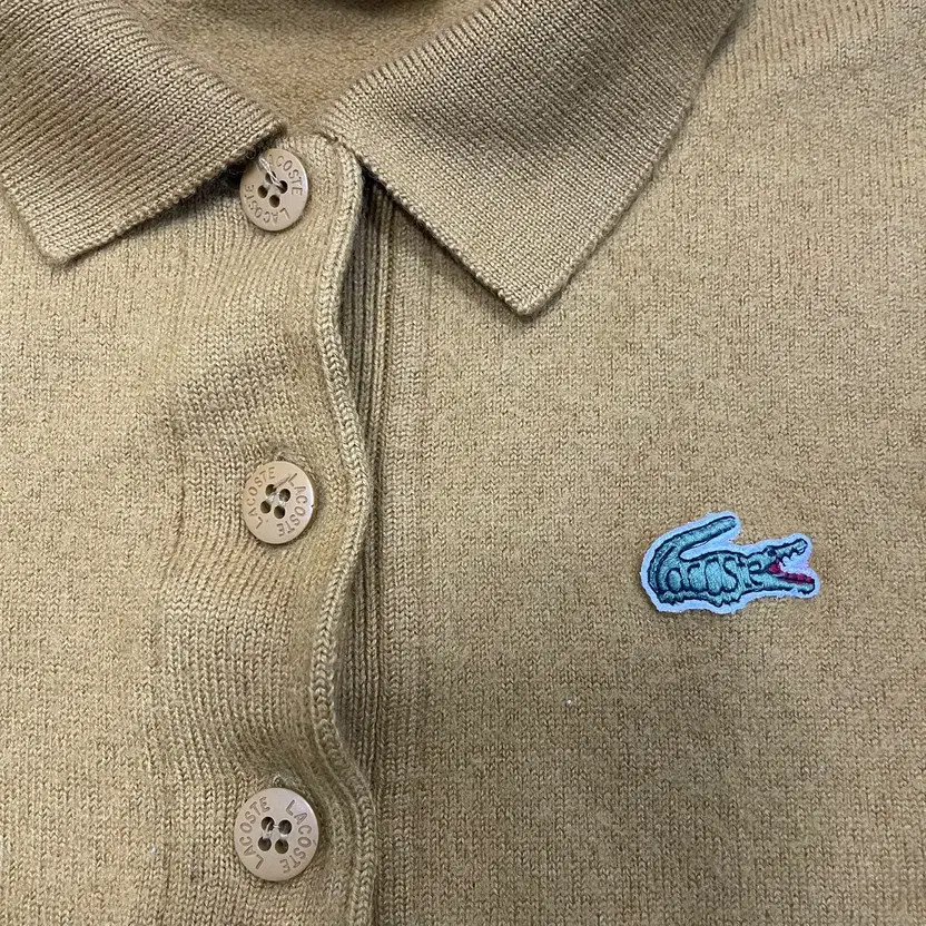 L Lacoste Women's Button Long Sleeve Collar Short Knit N3704 thumbnail 10