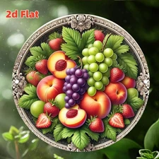 7.8" Fruit-Themed Waterproof Aluminum Plaque