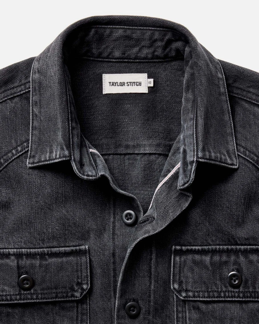 Taylor Stich Shop Shirt Washed Black Organic Selvedge  large 42 new image 3
