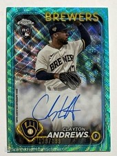 2024 Topps Chrome Clayton Andrews Aqua Wave RC Refractor Rookie Auto /199