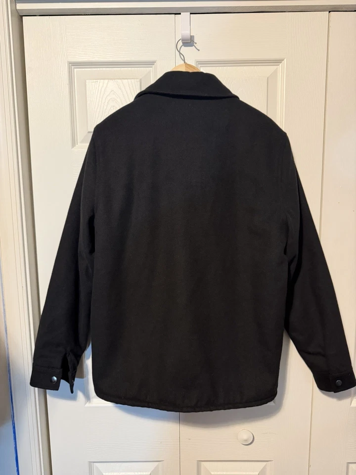 Men's Black Slate & Stone Button Down Lawrence Jacket Size MEDIUM Sherpa Lined - Image 2 of 4