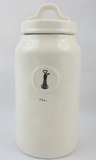 Rae Dunn MIX Tall White Ceramic Canister w/ Lid Artisan Collection 10