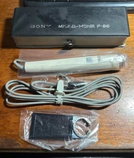 Sony F-96 Dynamic Microphone Stand with Case and Stand Perfect Condition Tested