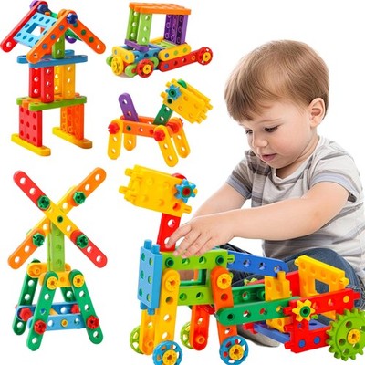 Screw Building Blocks - 92 Pcs Games - Sensory Construction - STEM for Presch...