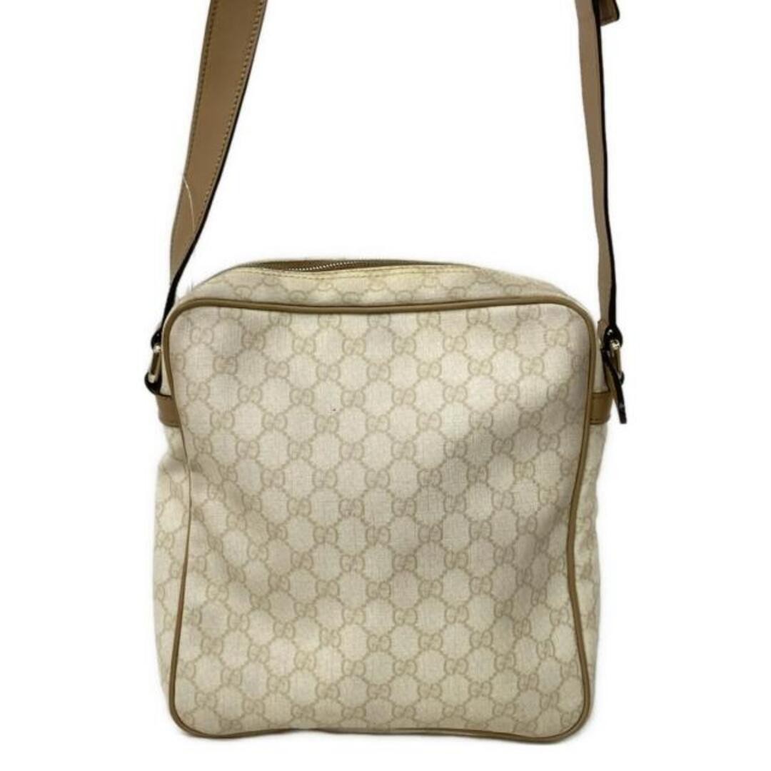GUCCI GG Plus GG Supreme Shoulder Bag Ivory Beige Leather Used thumbnail 4