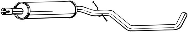 Bosal MittelschalldäMpfer 281-911 FüR VW Plus 521 5M1 Golf 5K1 5 6 16V-image
