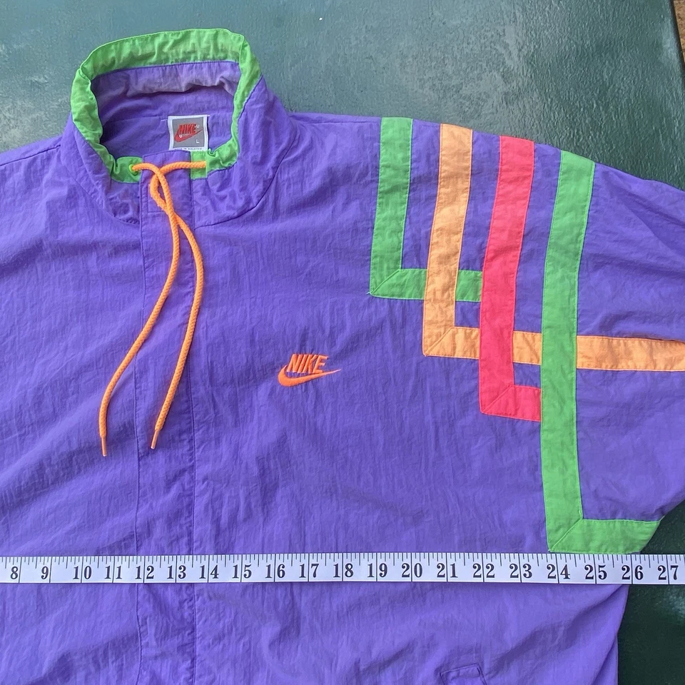 Vintage Nike Full Tracksuit Men’s Large 80s 90s Shellsuit Track Jacket & Joggers - Image 2 of 4