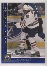 2001 ITG Be A Player Memorabilia Sapphire Chicago Sun-Times 2/10 Mike Grier 1s8