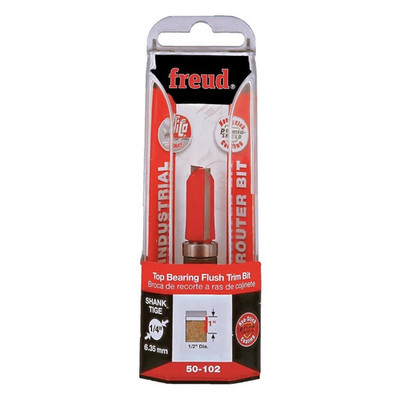 Freud 50-102 Top Bearing Flush Trim Router Bit Carbide 1/4'' Shank 1/2'' Dia