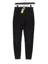 River Island Women's Jeans UK 10 Black Cotton with Elastane, Polyester Skinny