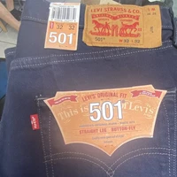 Levi's Men's 501 Original Fit Straight Leg Button Fly Dark Wash Blue 32x32