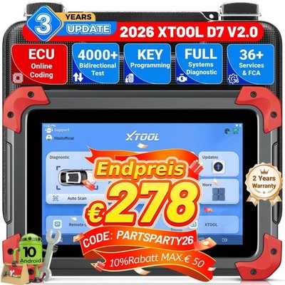 XTOOL D7 V2.0 KFZ Profi OBD2 Diagnosegerät Auto Scanner ECU Coding Alle System