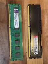 Kingston DDR3 Desktop Memory Ram 4gb x 2 Modules Lot of 2 Used Good Condition
