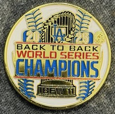 IBEW Local 11 Challenge Coin Los Angeles California MLB Dodgers World Series 25