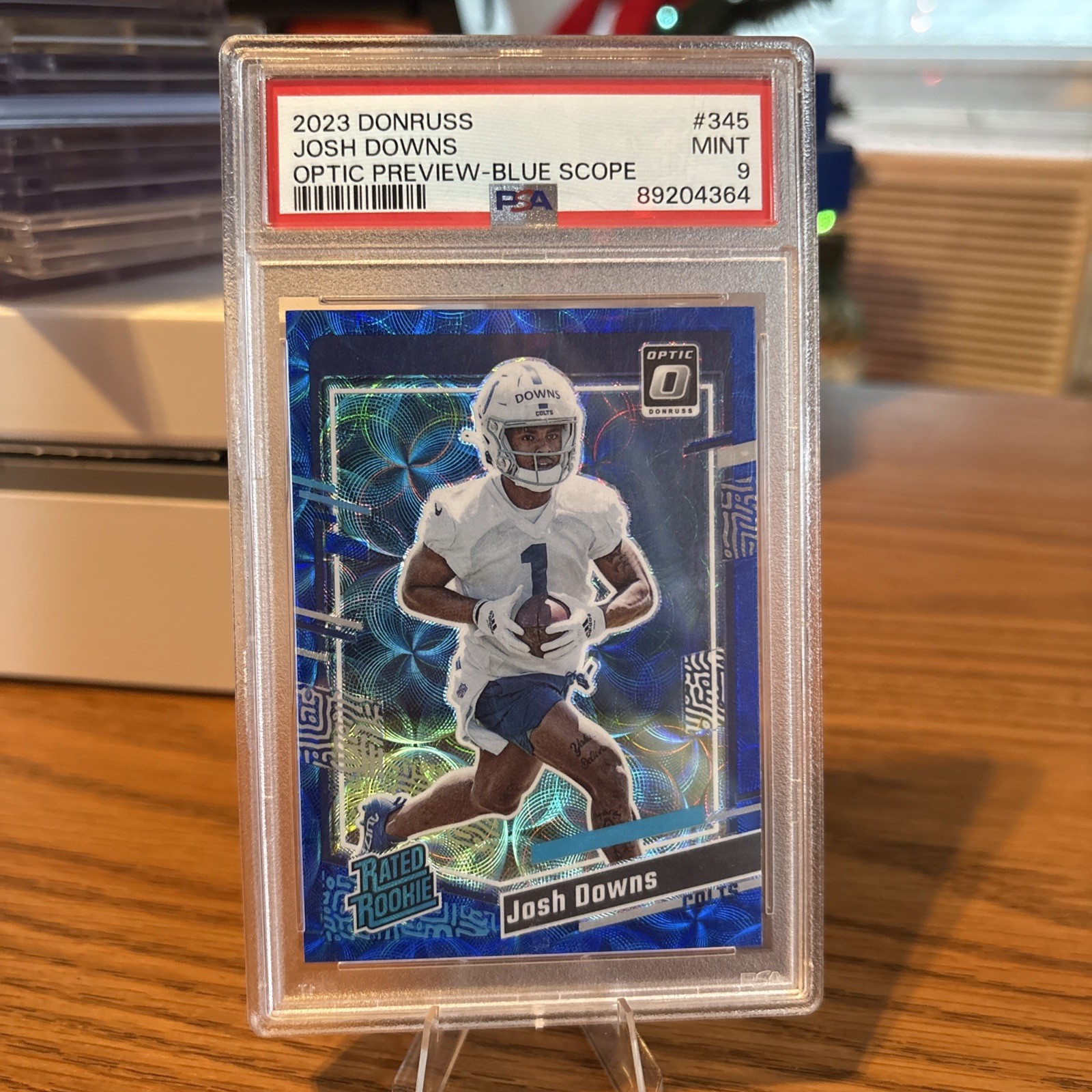 2023 Panini Donruss - Rated Rookie Josh Downs Optic Preview Blue Scope Prizm