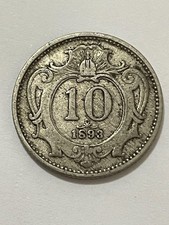 👀AUSTRIA 1893 10 HELLER COIN SCARCE ANTIQUE 👀