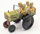 Rare Marx Tin Wind-Up JUMPIN JEEP - 1947 Military Toy - EXCEPTIONALLY CLEAN