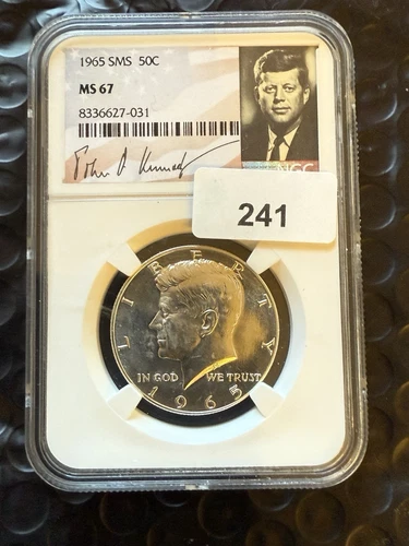 1965 SMS NGC MS67 KENNEDY HALF DOLLAR 50C w/Hard to Find NGC Label