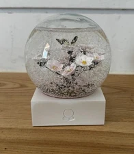 CoolSnowGlobes Butterfly on Branch Snow Globe Cherry Blossoms 4-7/8" Tall