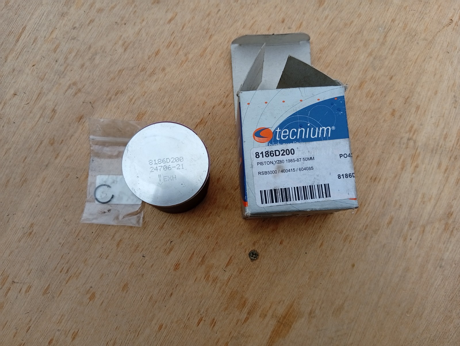 Piston forgé Tecnium 50 mm pour la restauration de votre Yamaha 80 YZ